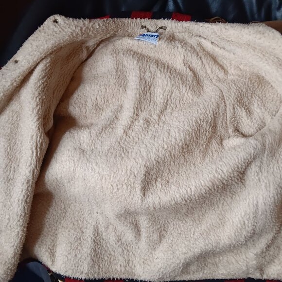 Men's XL Vintage Jacket Buffalo Plaid Wool Blend Damart 1980's Logger Coat - Picture 7 of 7